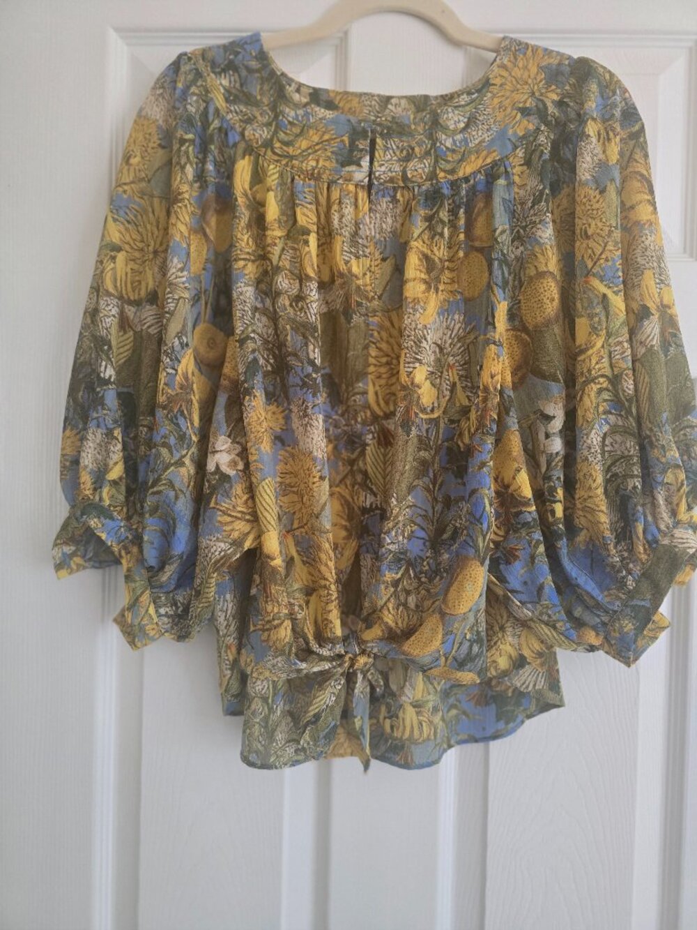 Rose and Olive Flowing, Breezy Blouse NWOT M